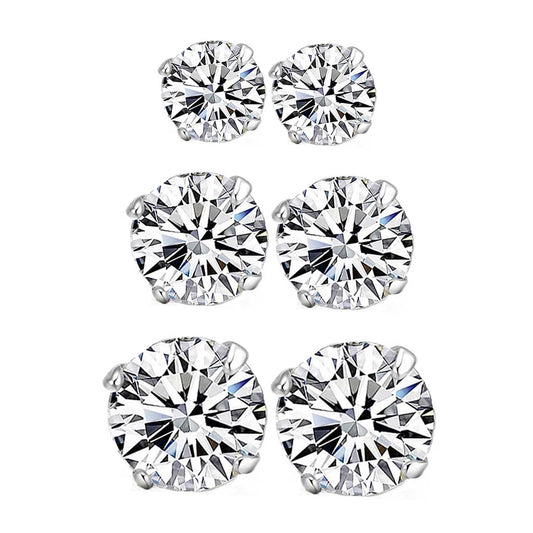 Gleaming Solitaire Studs Combo