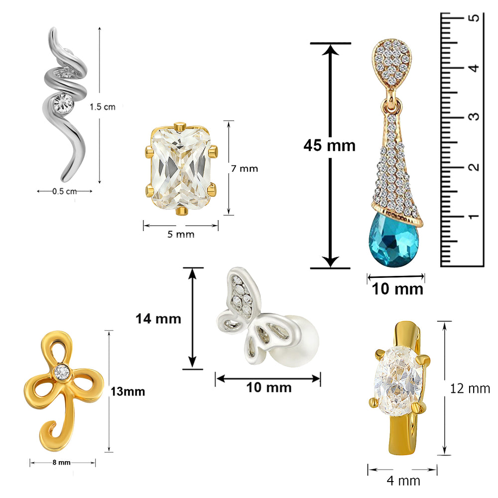 Dazzling Studs, Danglers and Bali Combo