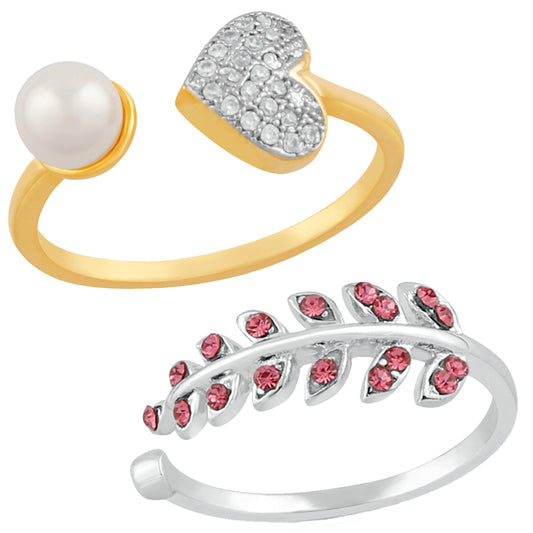 Gleaming Crystal Finger Rings Combo