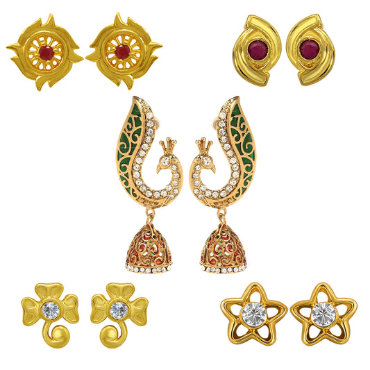 Designer Crystal Earrings Combo