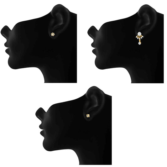 Exclusive Combo of Cubic Zirconia Stud Earrings