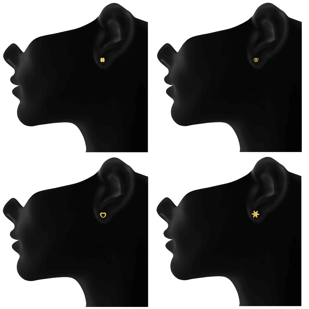Alluring Crystal Stud Earrings Combo