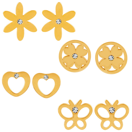 Exclusive Crystal Stud Earrings Combo