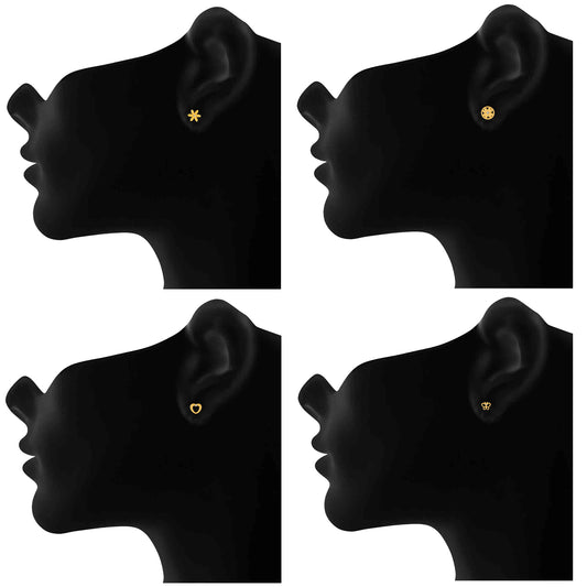 Exclusive Crystal Stud Earrings Combo