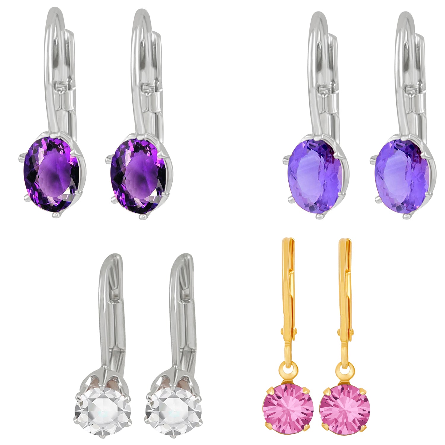 Mesmerising Solitaire multicolour Crystals and Cubic Zirconia stones