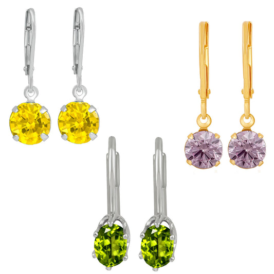 Elegant Solitaire multicolour Crystals and Cubic Zirconia stones