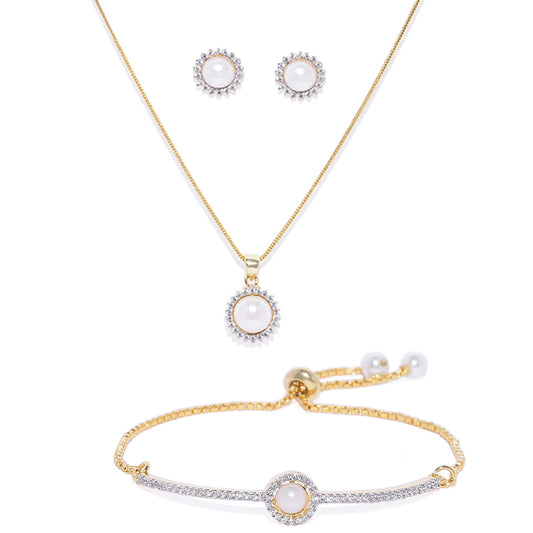 Cubic Zirconia Mesmerising Jewellery set combo