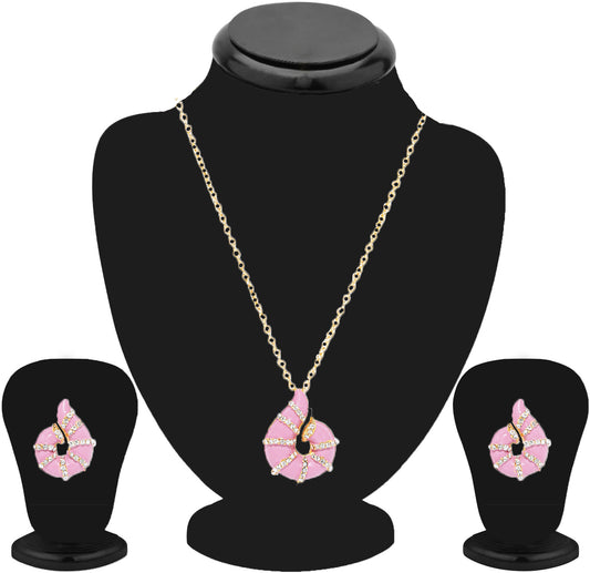 Exclusive Designer Meenakari and crystal Pendant set and Finger ring combo