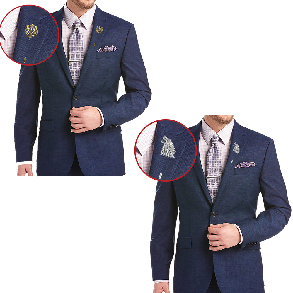 Combo of Royal Lion and Wolf Lapel Pin/Brooch