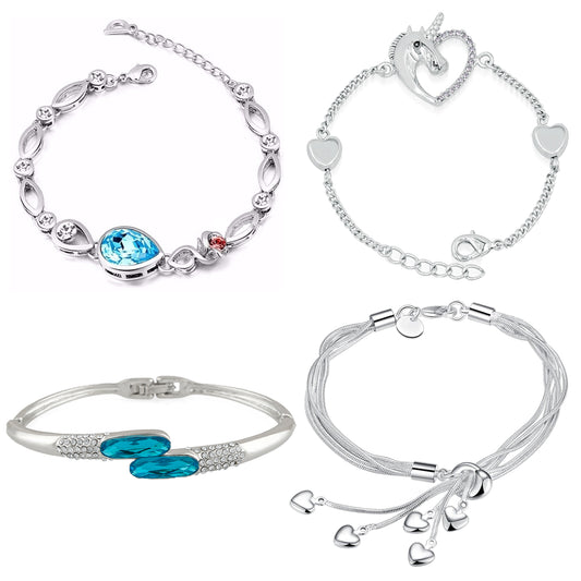 Combo of 4 Bracelets with Cystal