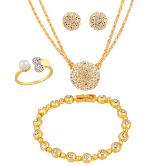 Combo of Crystal Designer Pendant set, Bracelet and Finger Ring