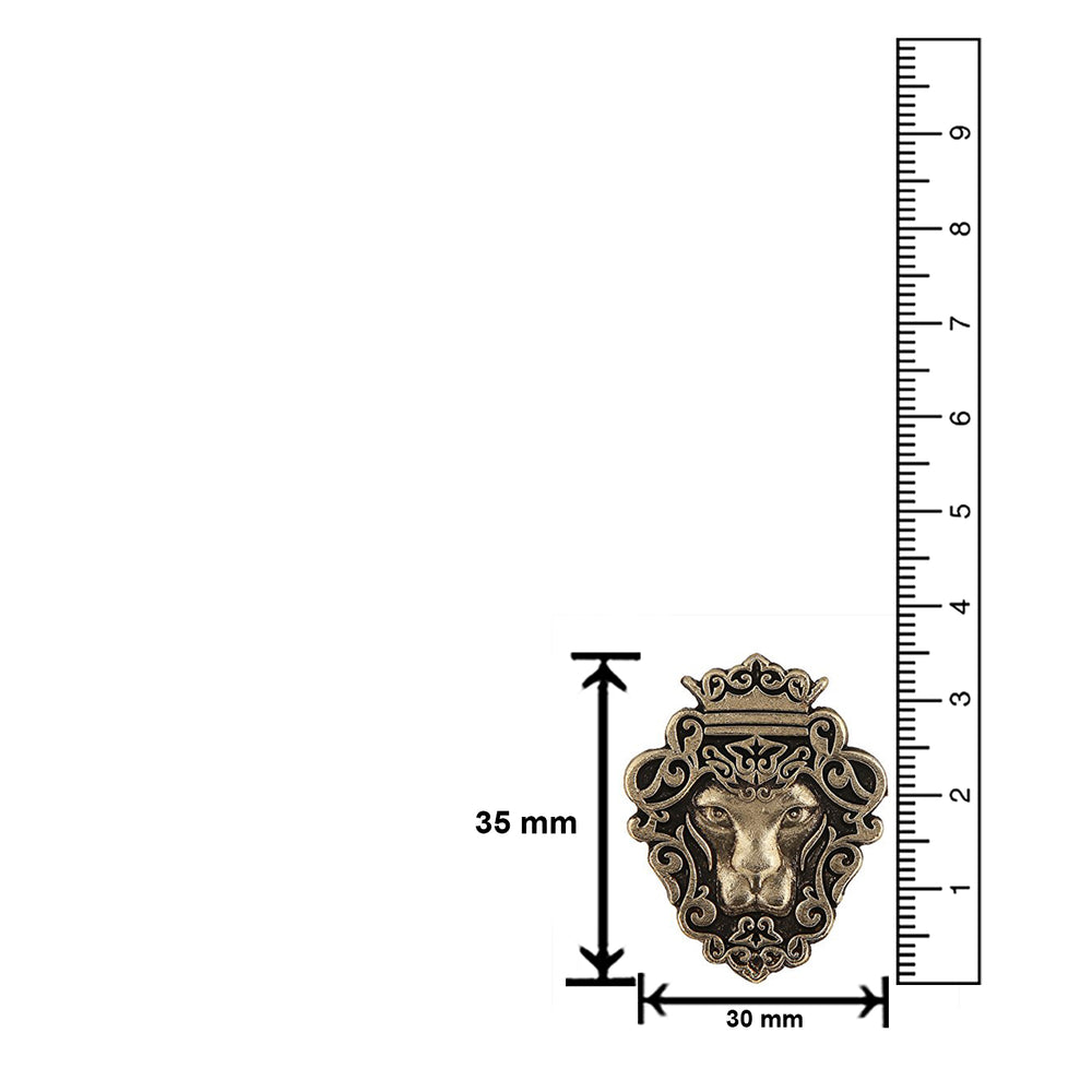 Combo of Lion's Face and Two Layer Chain Brooch with Crystals