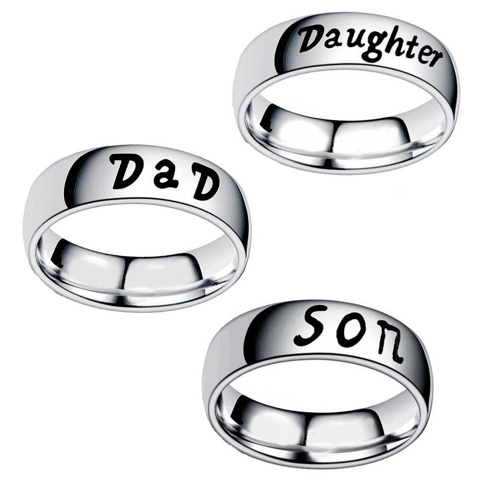 Exclusive Combo of Son Daughter and Dad Casual Designer Finger Ring