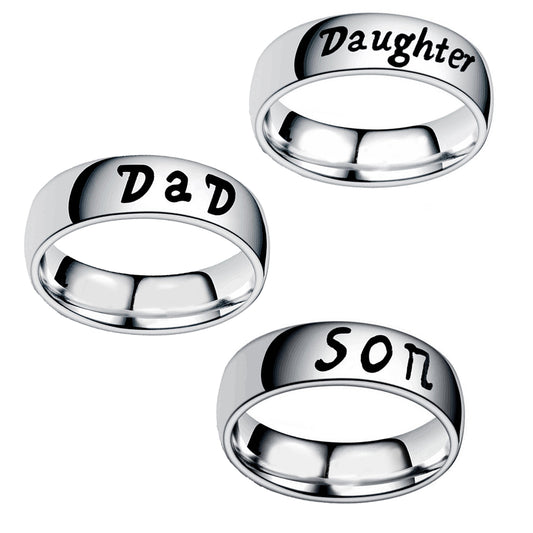 Exclusive Combo of Son Daughter and Dad Casual Designer Finger Ring