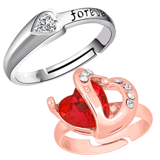 Combo of Heart Finger Ring