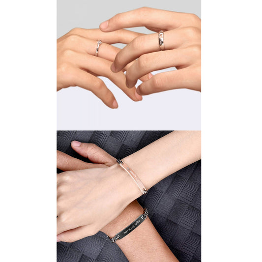 King Queen Pendant, Bracelet and Couple Ring