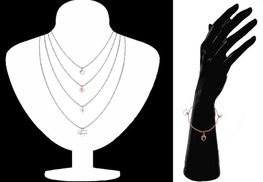 Combo of Multilayer Charms Chain Necklace Pendant and Bracelet