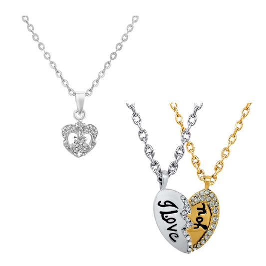 Combo of I Love You Heart Pendant