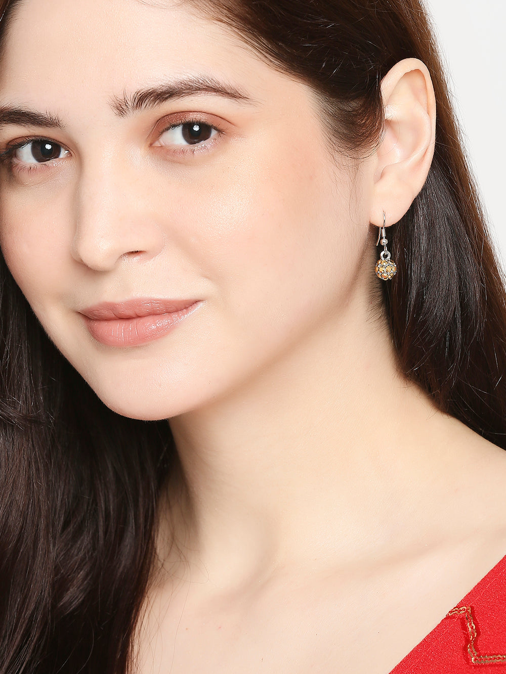 Combo of 3 Royal Sparklers Multicolor Crystals Ball Earrings