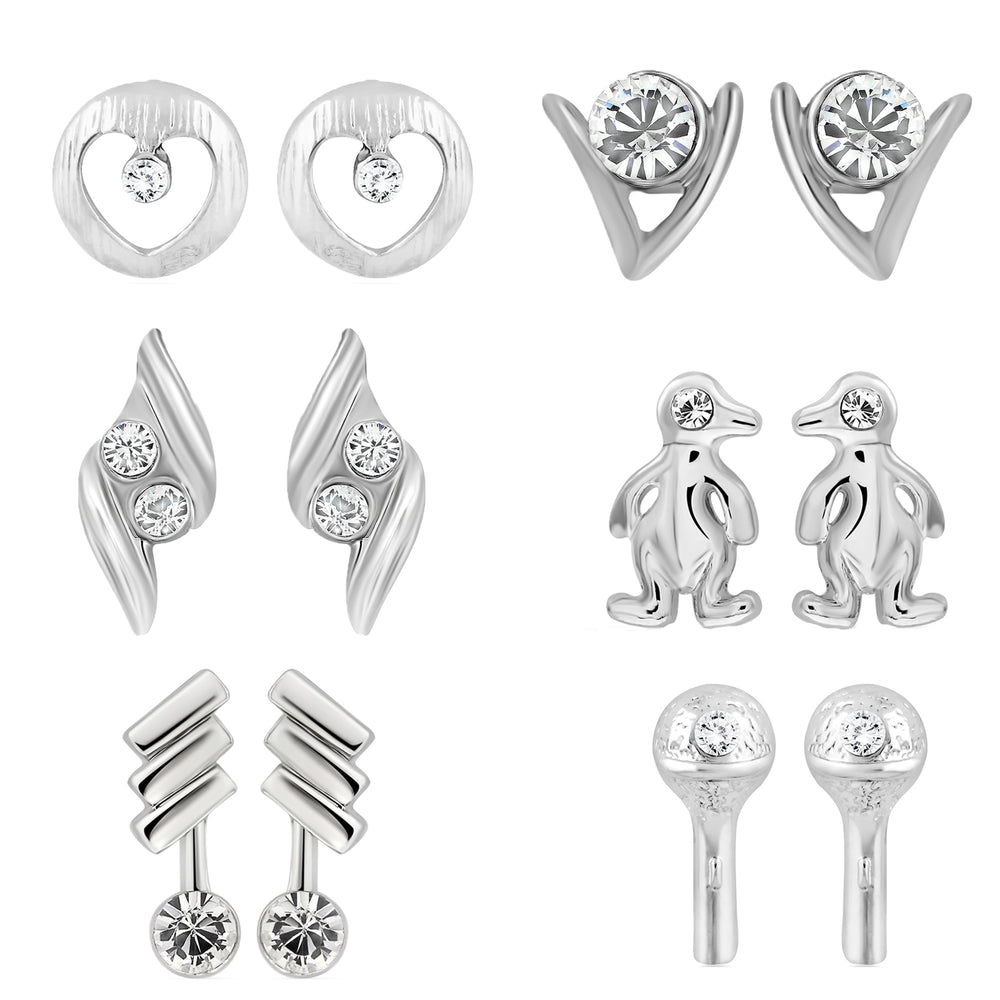 Combo of 6 Small Stud Earrings