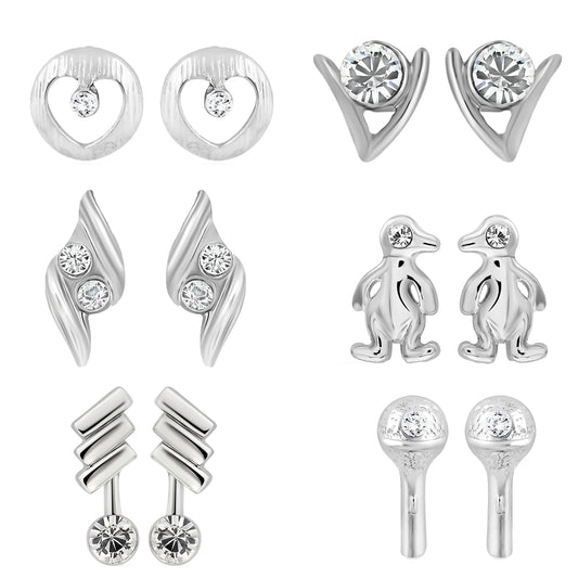 Combo of 6 Small Stud Earrings