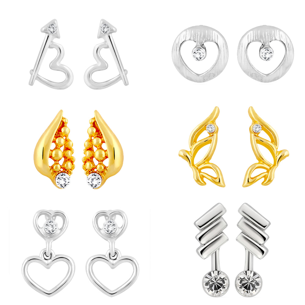 Combo of 6 Small Stud Earrings