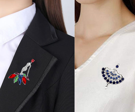 Doll Shaped Lapel Pin / Brooch