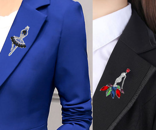 Doll Shaped Lapel Pin / Brooch