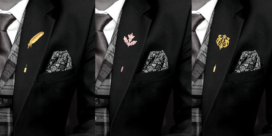 Leaf, Mapel Leaf and Royal Lion Shaped Lapel Pin / Brooch
