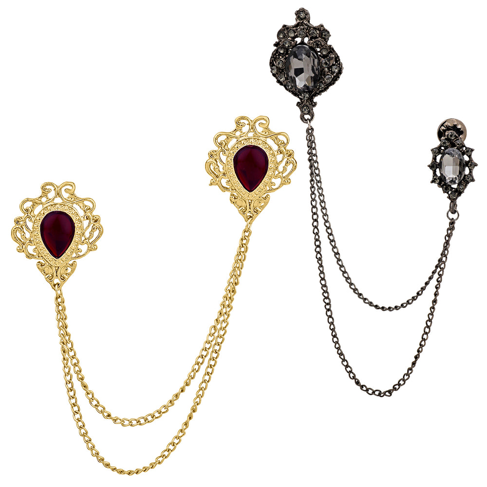 Layered Chains Brooch