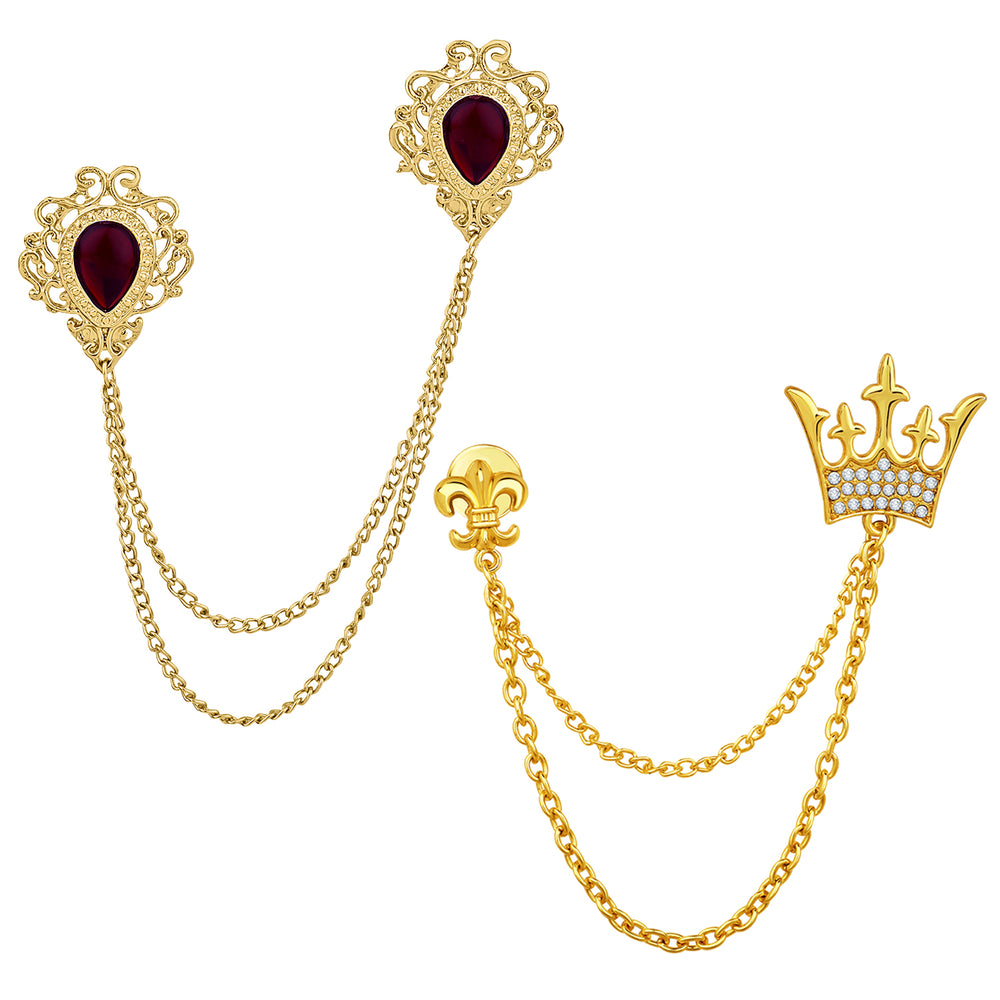 Dual Layer Chain Brooch