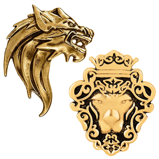 Combo of Lion Face Shaped Brooch