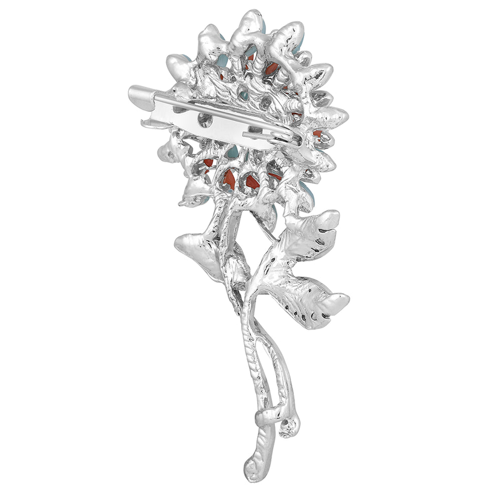 Combo of Multicolor Floral Brooch