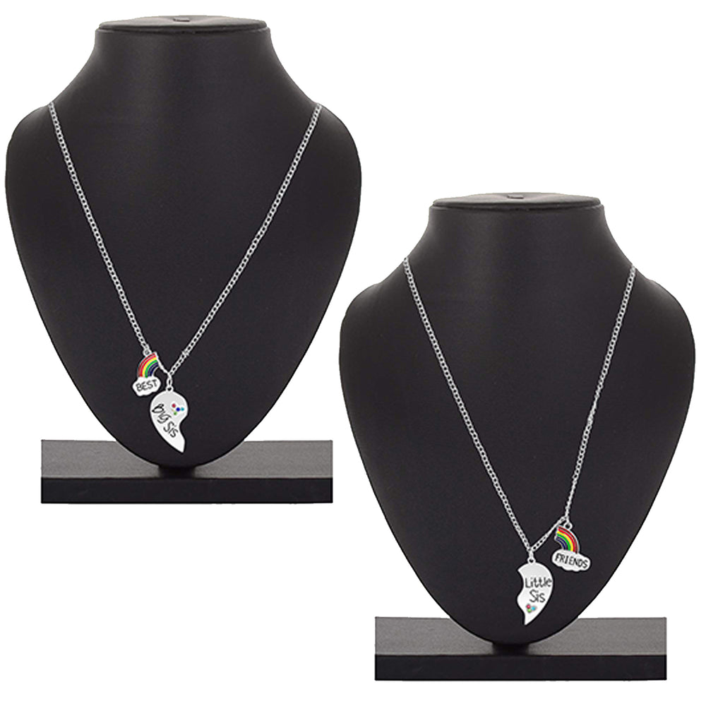 Combo of Best Friends Bracelet, Big Sis and Small Sis Best Friends Pendants