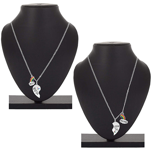 Combo of Best Friends Bracelet, Big Sis and Small Sis Best Friends Pendants