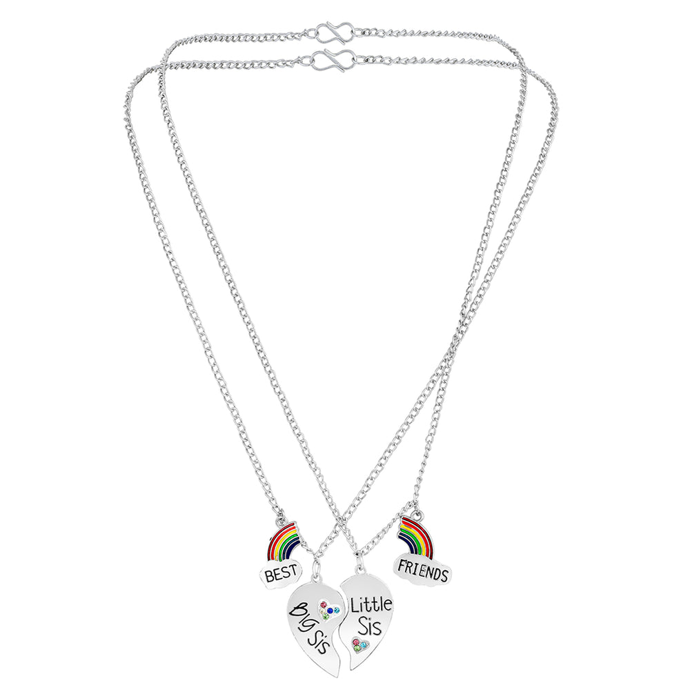 Combo of Best Friends Bracelet, Big Sis and Small Sis Best Friends Pendants