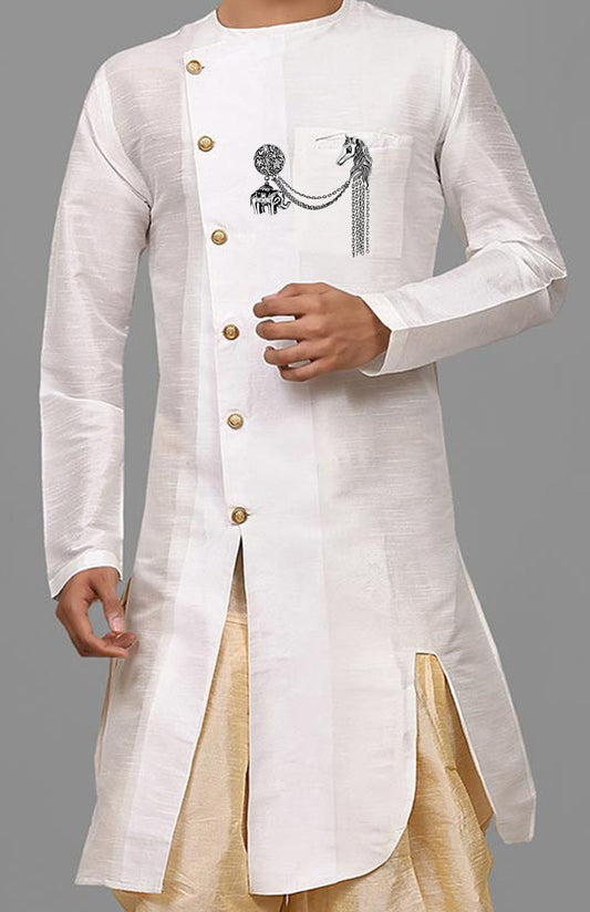 Combo of Blazer, Indo Western and Shervani Brooch