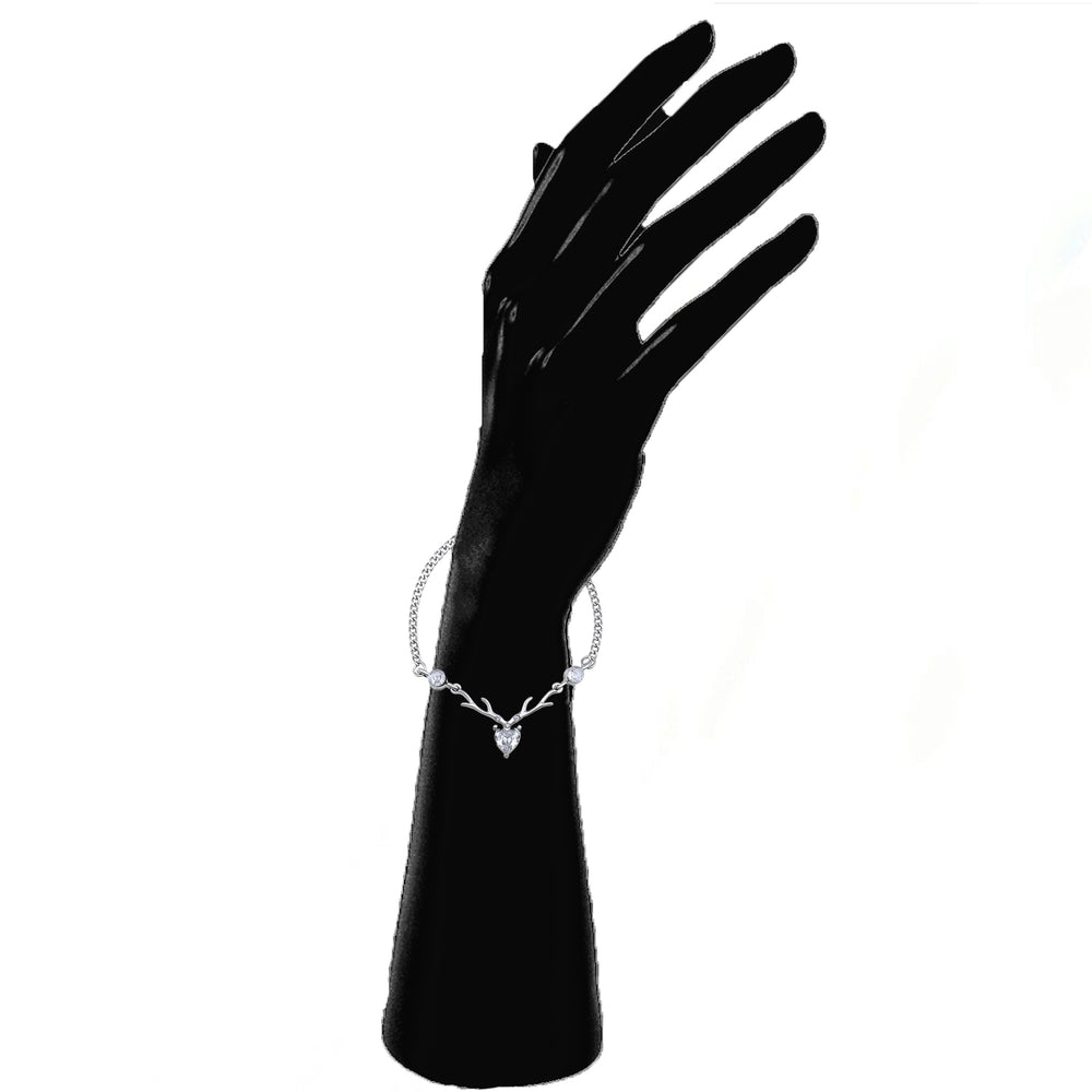 Combo of Heart & Deer-Shaped Stunning Pendant and Bracelet