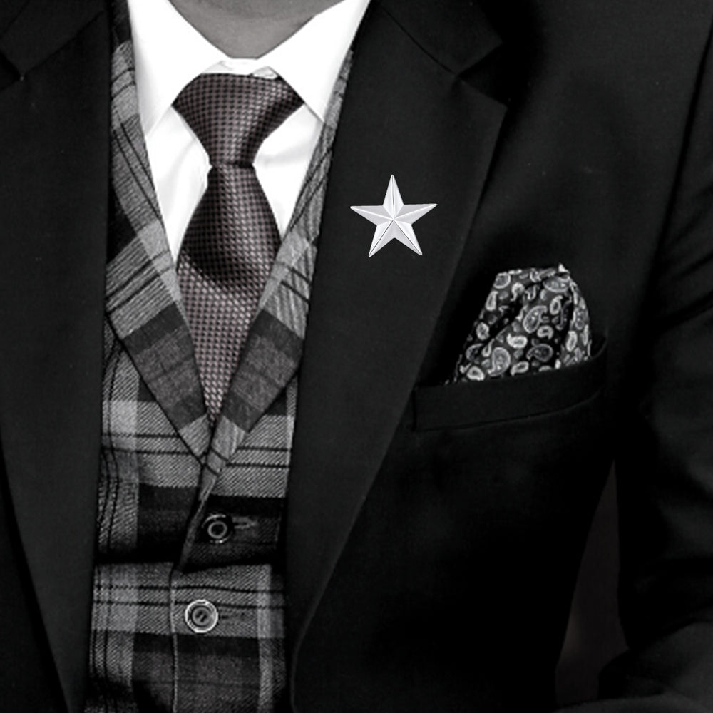 Shining Star Brooch Badge Lapel Pin Combo