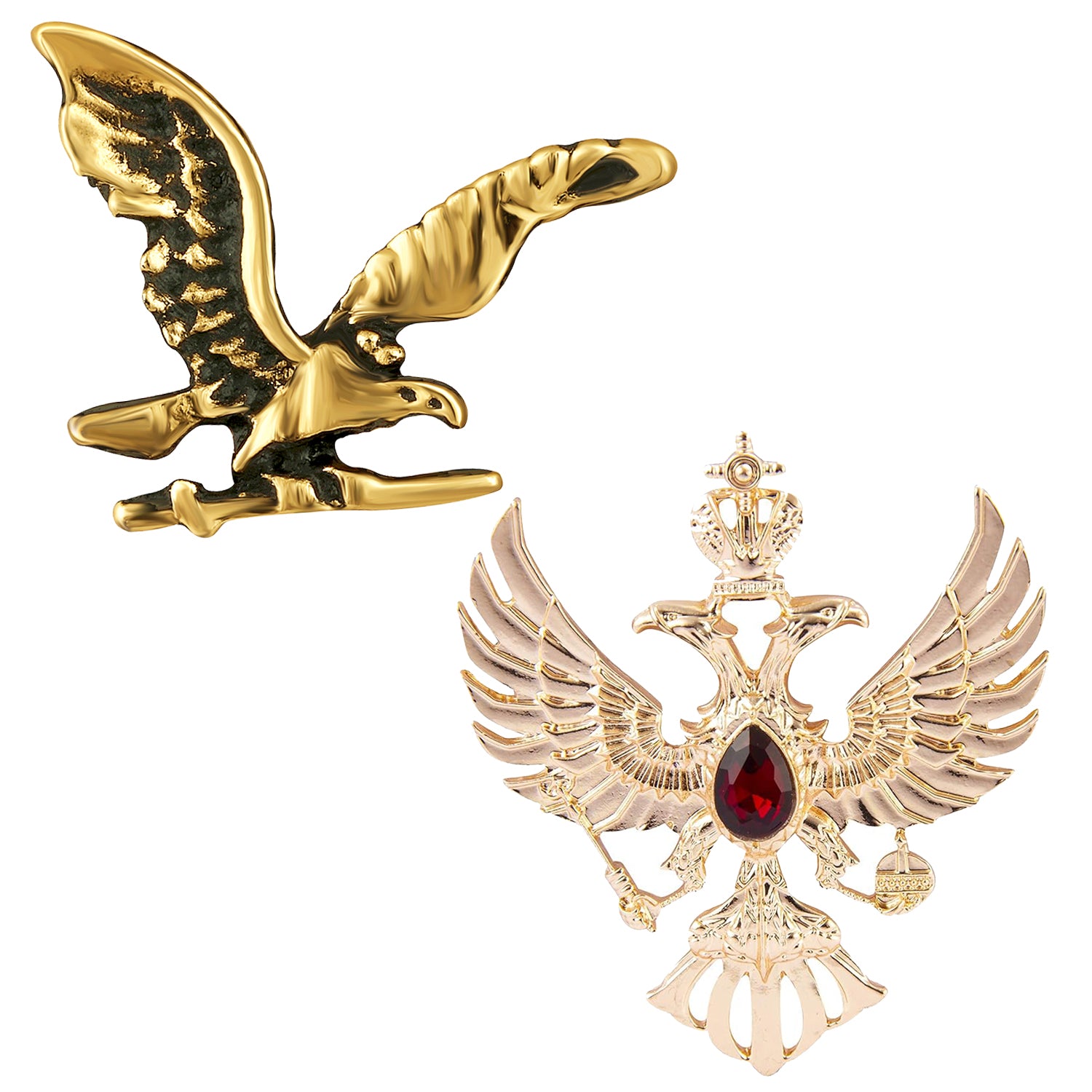 Combo of Eagle-Shaped Brooches for Wedding