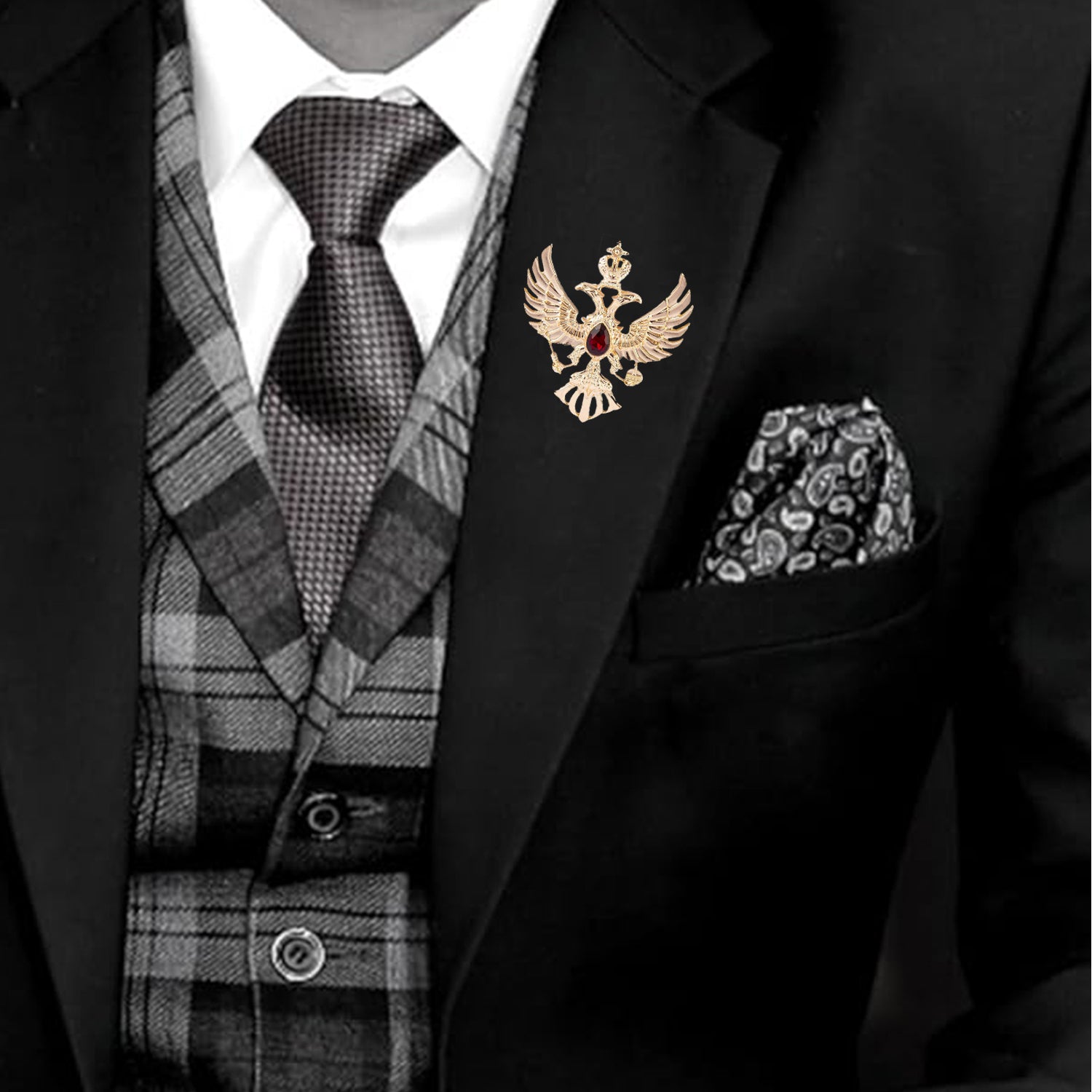 Combo of Eagle-Shaped Brooches for Wedding