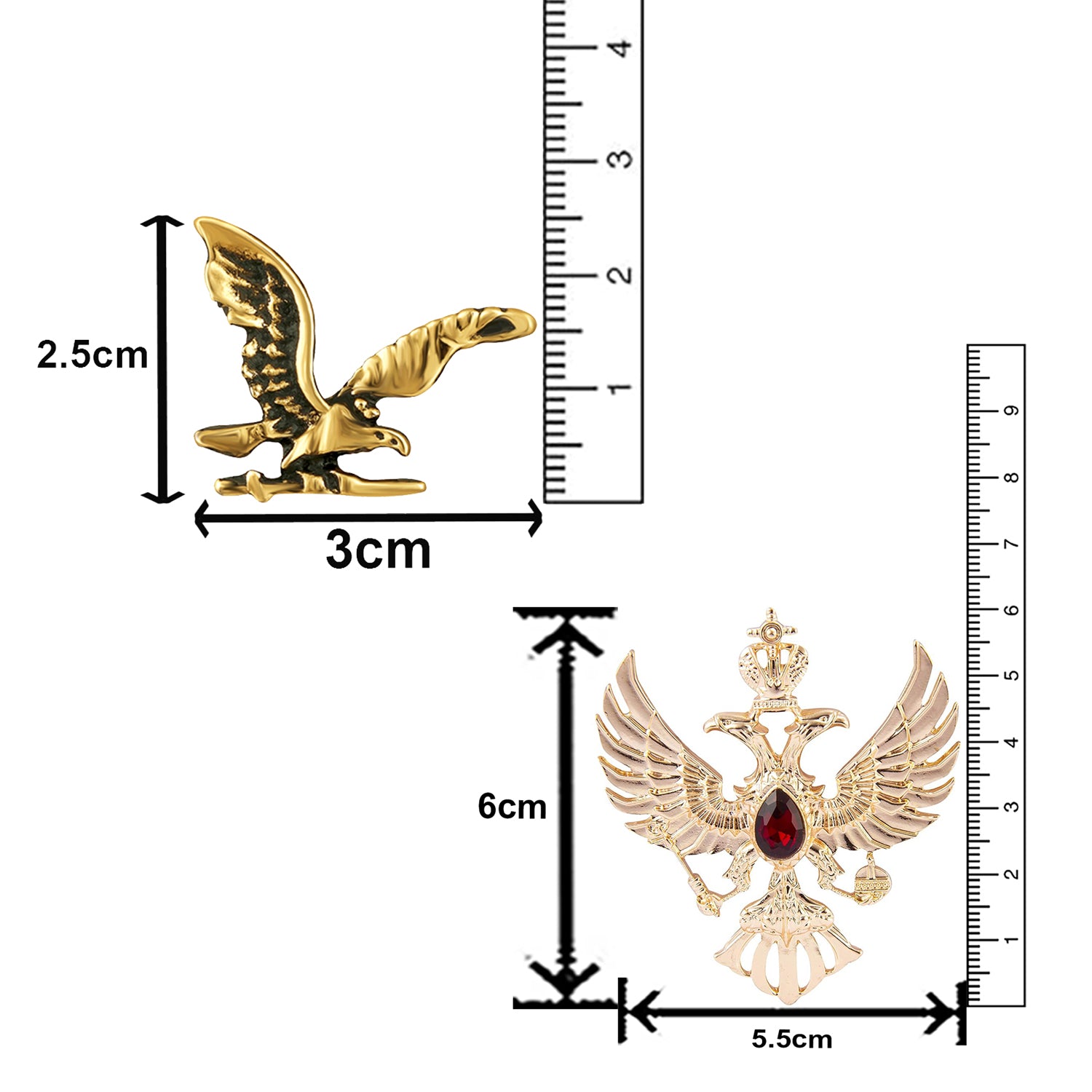 Combo of Eagle-Shaped Brooches for Wedding