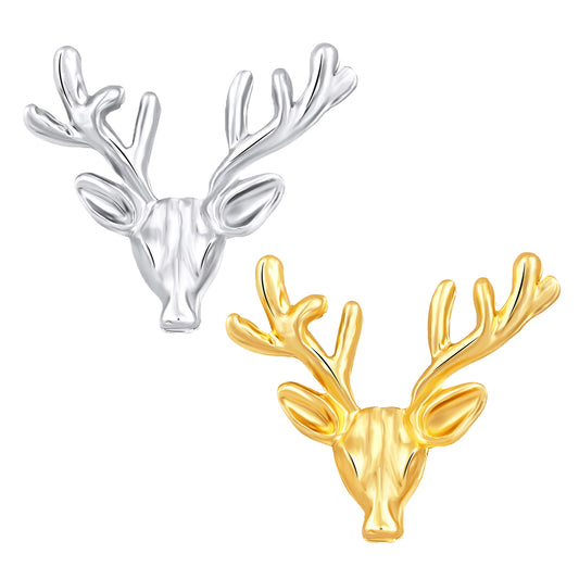 Combo of Deer-Face Shaped Wedding Brooch/Lapel Pin