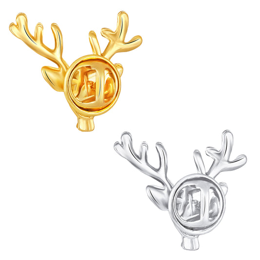 Combo of Deer-Face Shaped Wedding Brooch/Lapel Pin