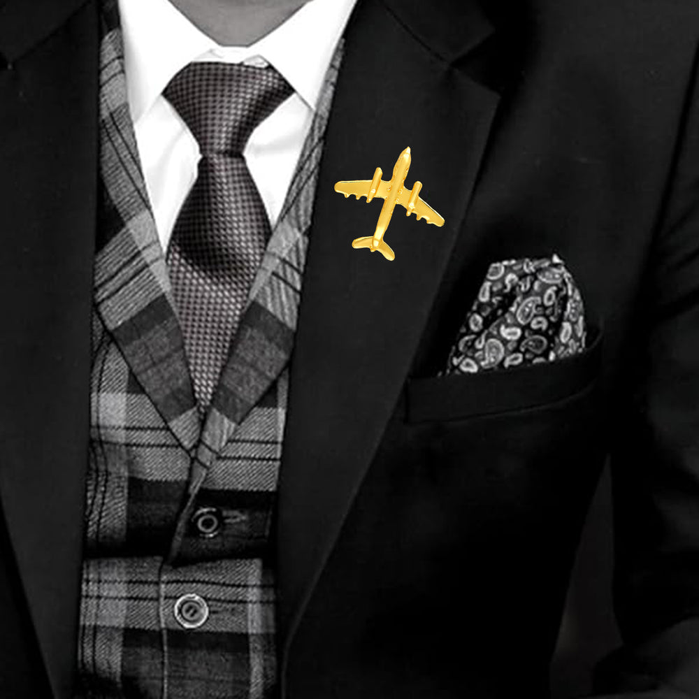 Combo of 2 Mini Aircraft Badge Coat Suit Pin