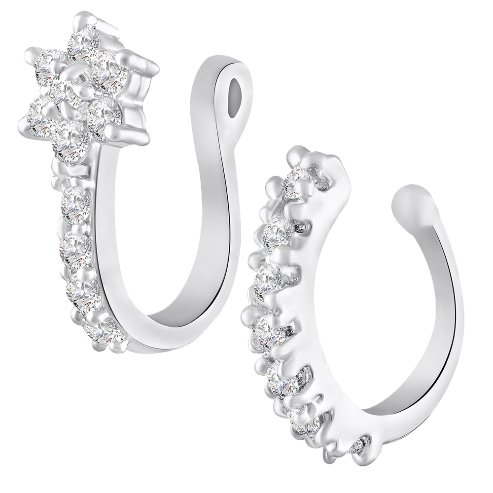 Combo of Simple and Elegant Non Piercing Nose Ring