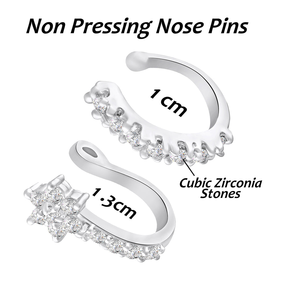 Combo of Simple and Elegant Non Piercing Nose Ring