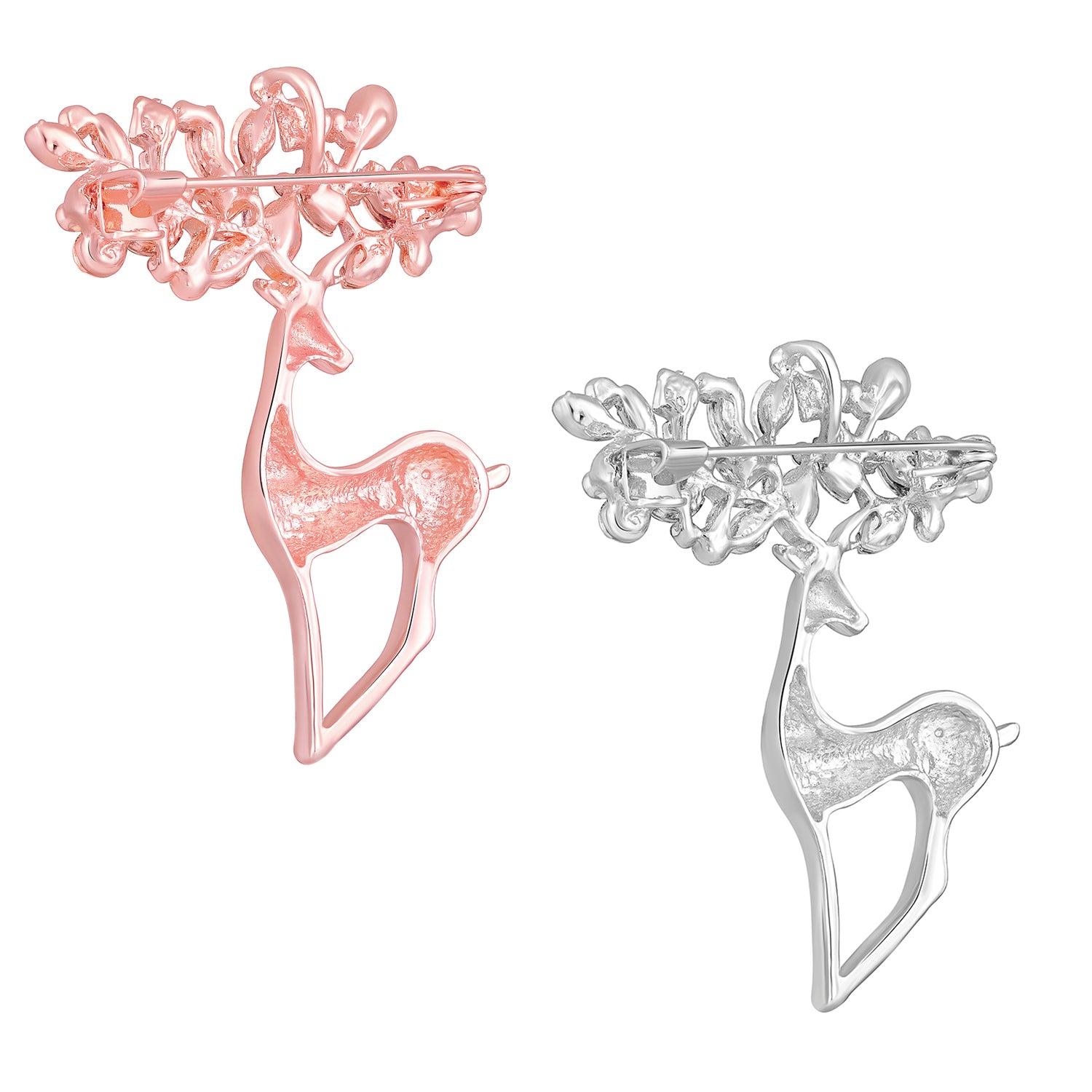 Combo of 2 Cute Deer-Shaped Saree Pin / Wedding Brooch Lapel Pin