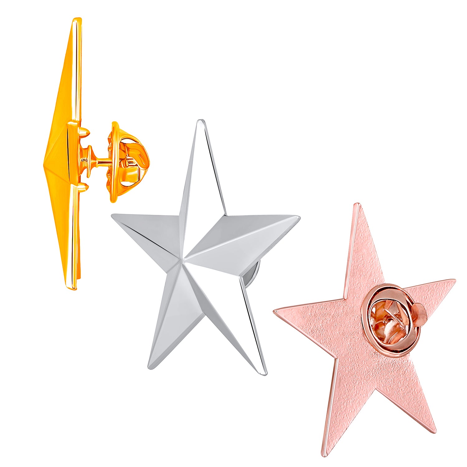 Combo of Big Size 6 Star Brooch / Lapel Pin