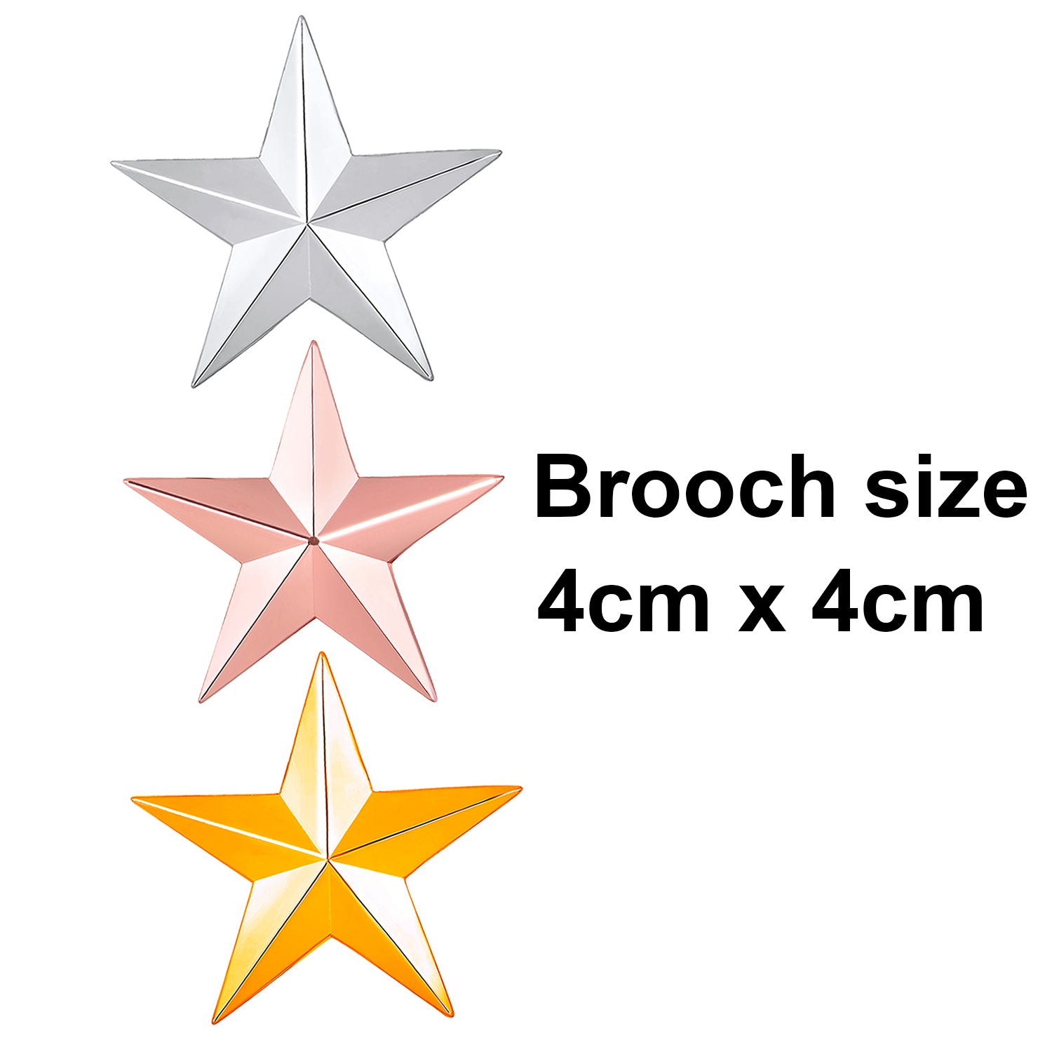 Combo of Big Size 6 Star Brooch / Lapel Pin